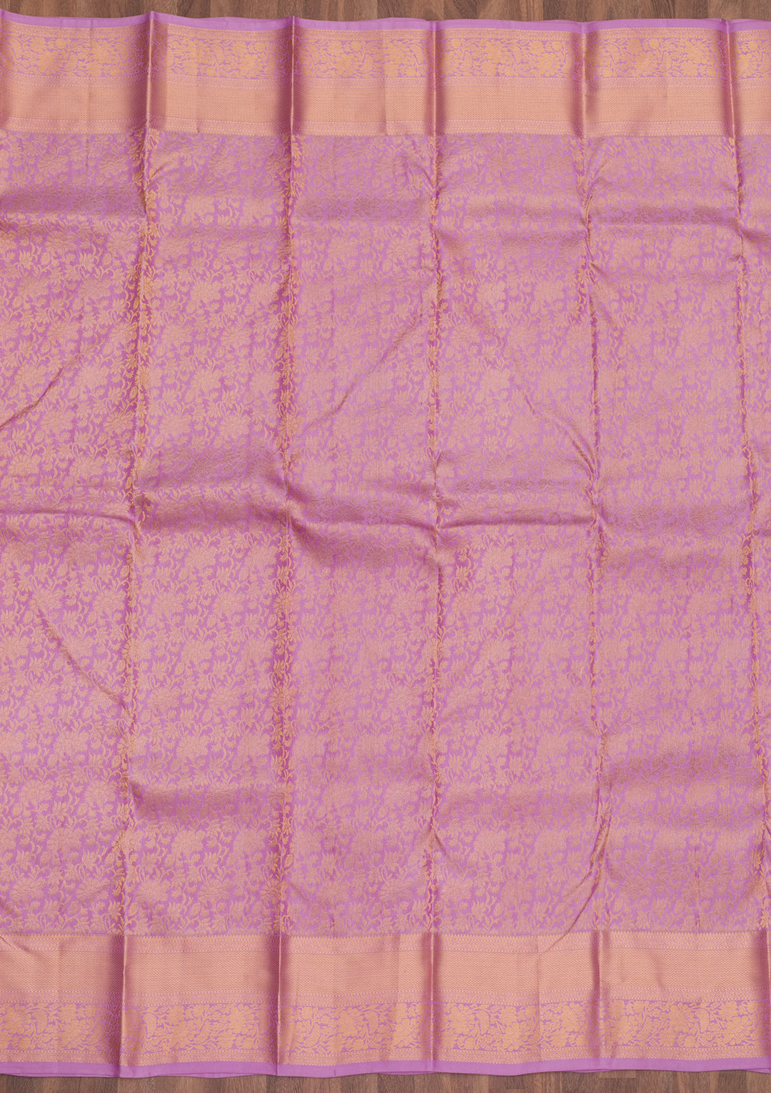Mauve Zariwork Pure Silk Saree