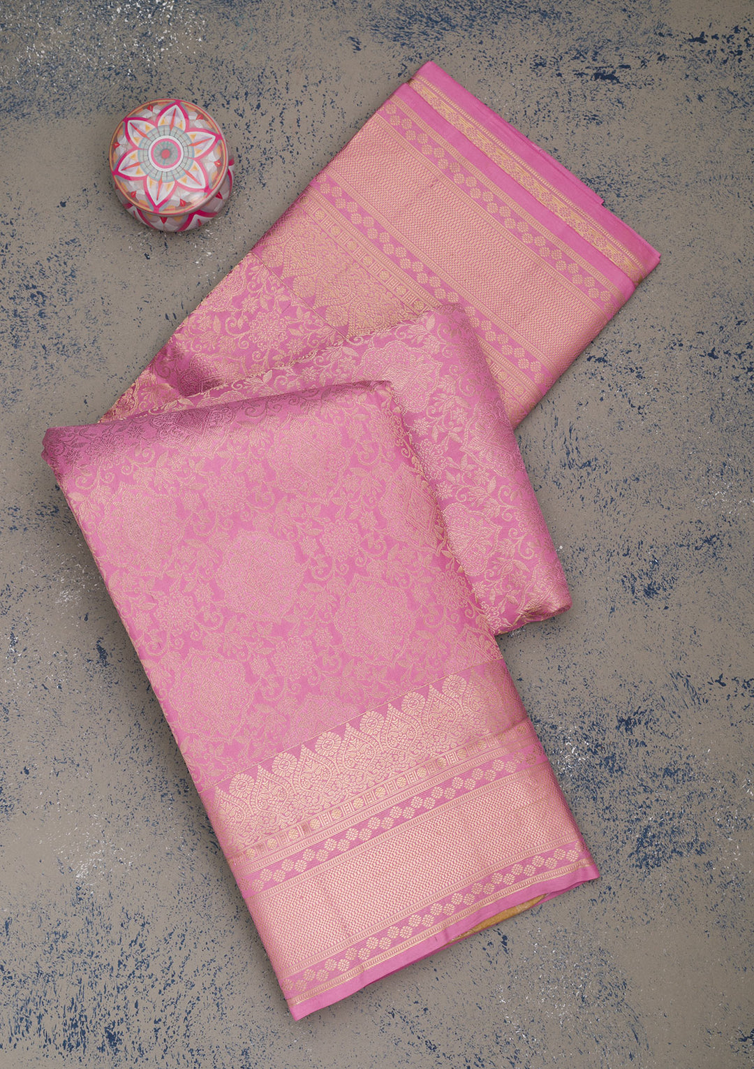 Mauve Zariwork Pure Silk Saree