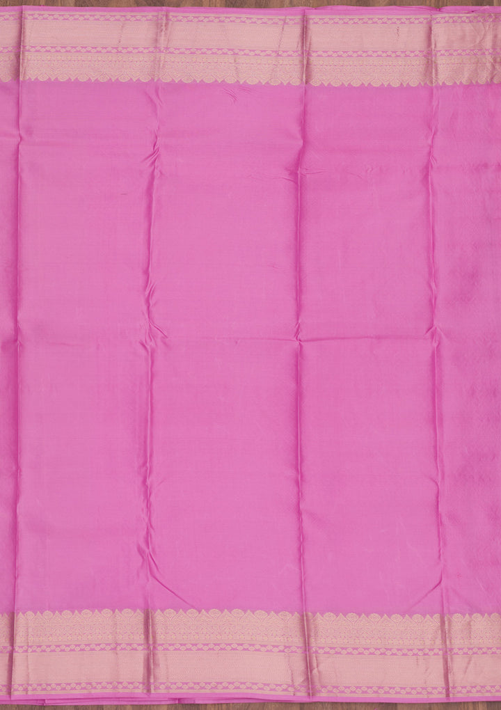 Mauve Zariwork Pure Silk Saree