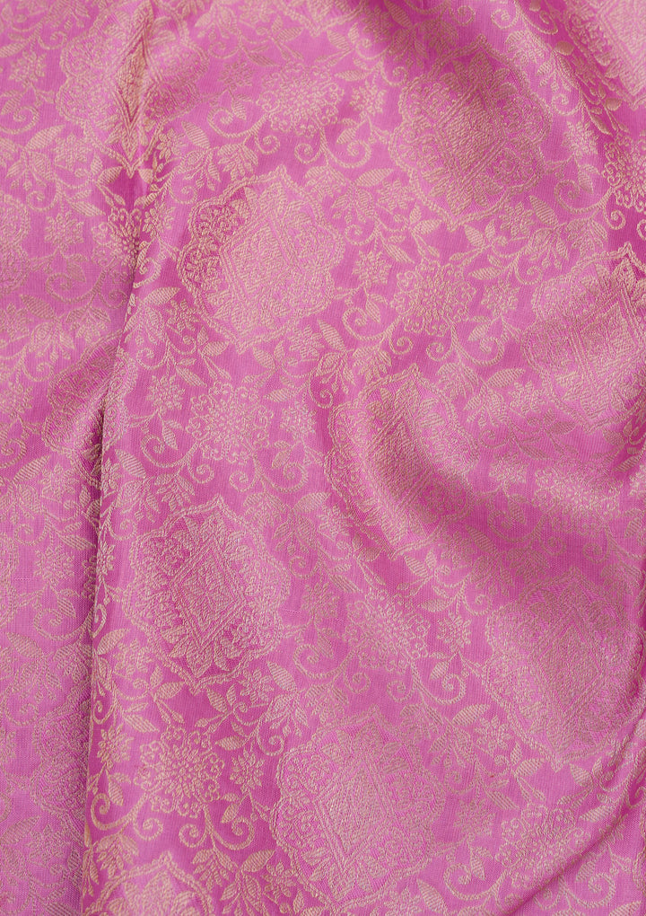 Mauve Zariwork Pure Silk Saree