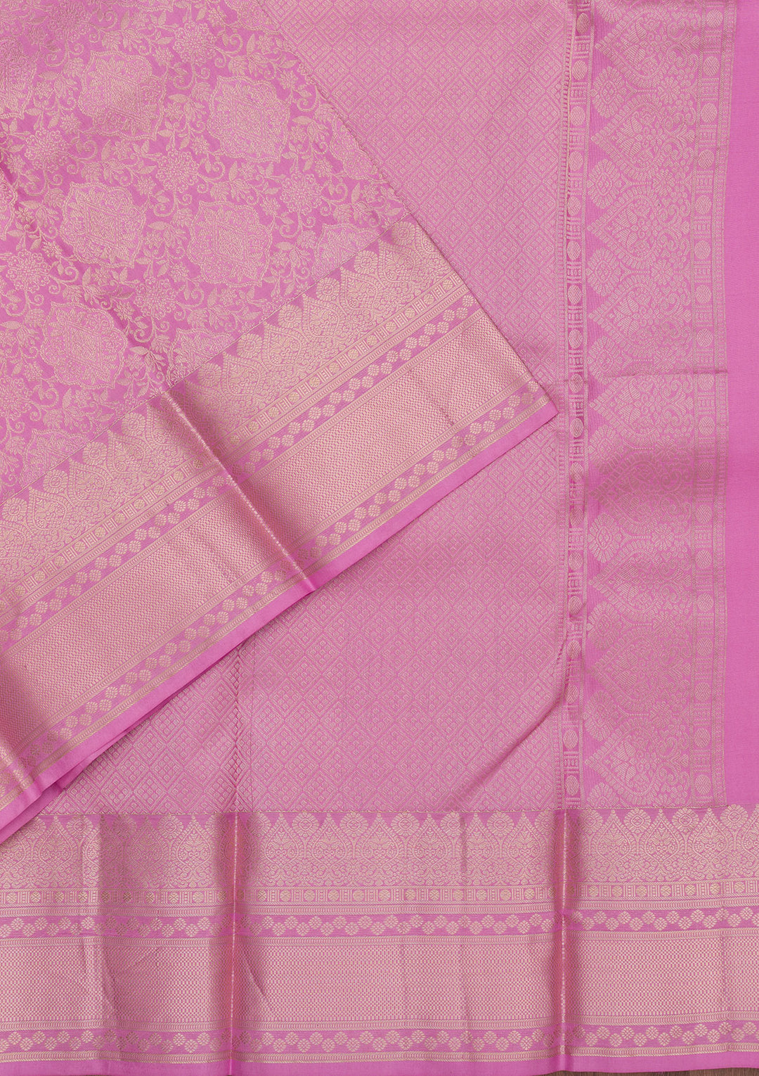 Mauve Zariwork Pure Silk Saree