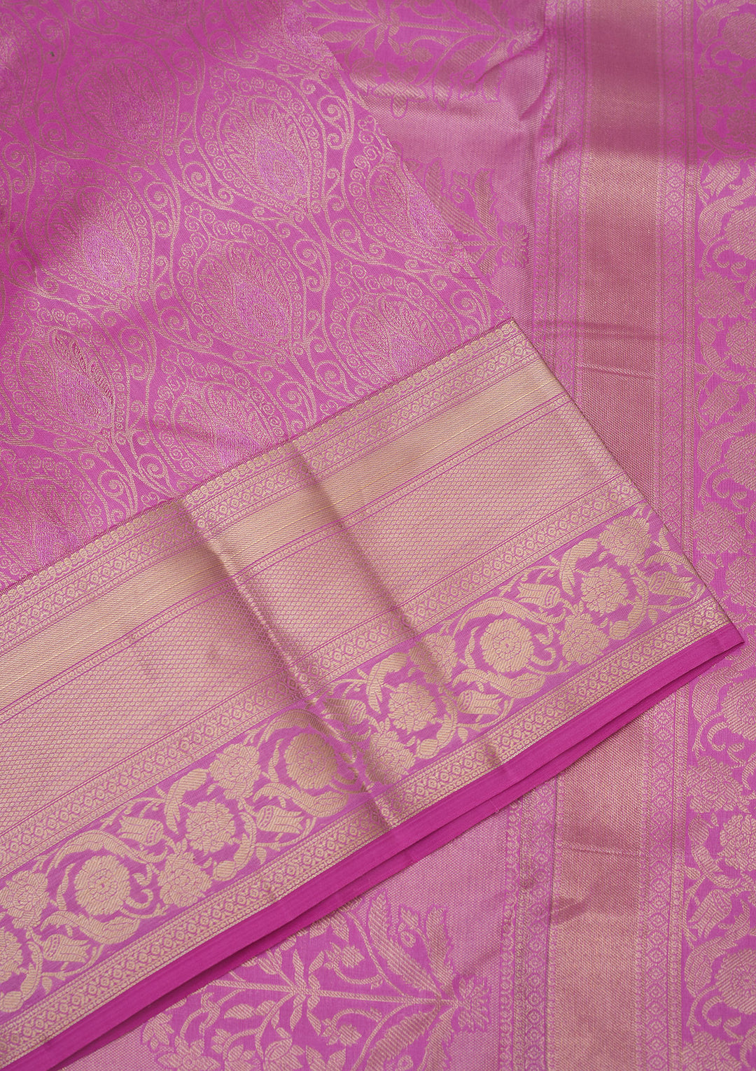 Mauve Zariwork Pure Silk Saree
