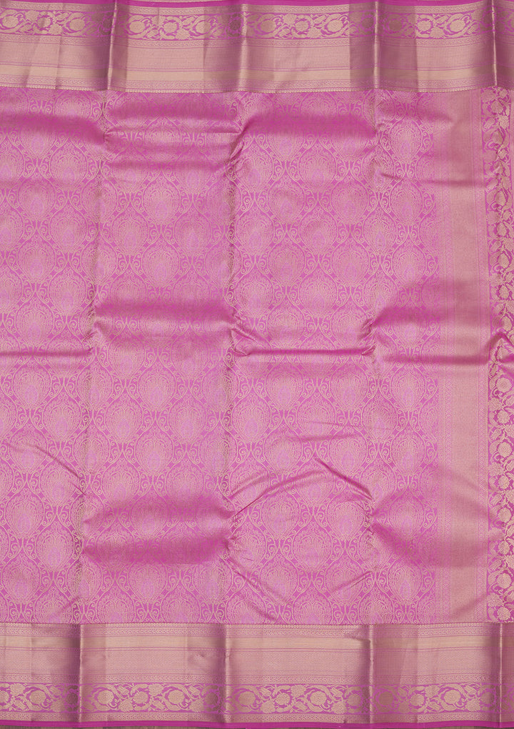 Mauve Zariwork Pure Silk Saree
