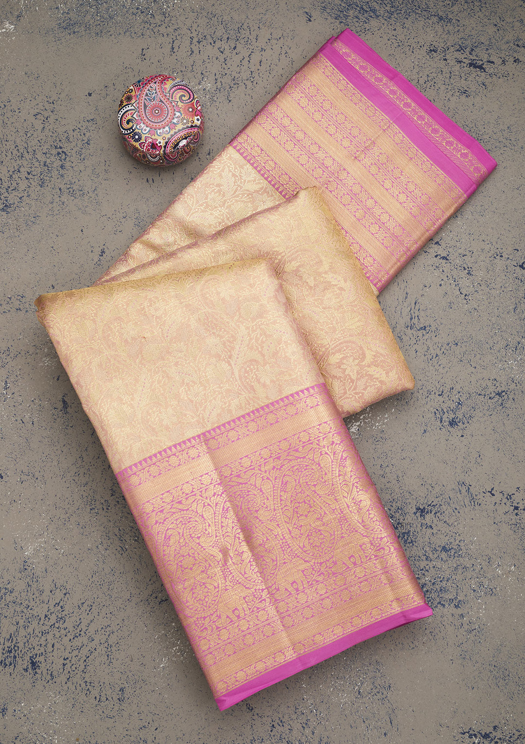 Mauve Zariwork Pure Silk Saree