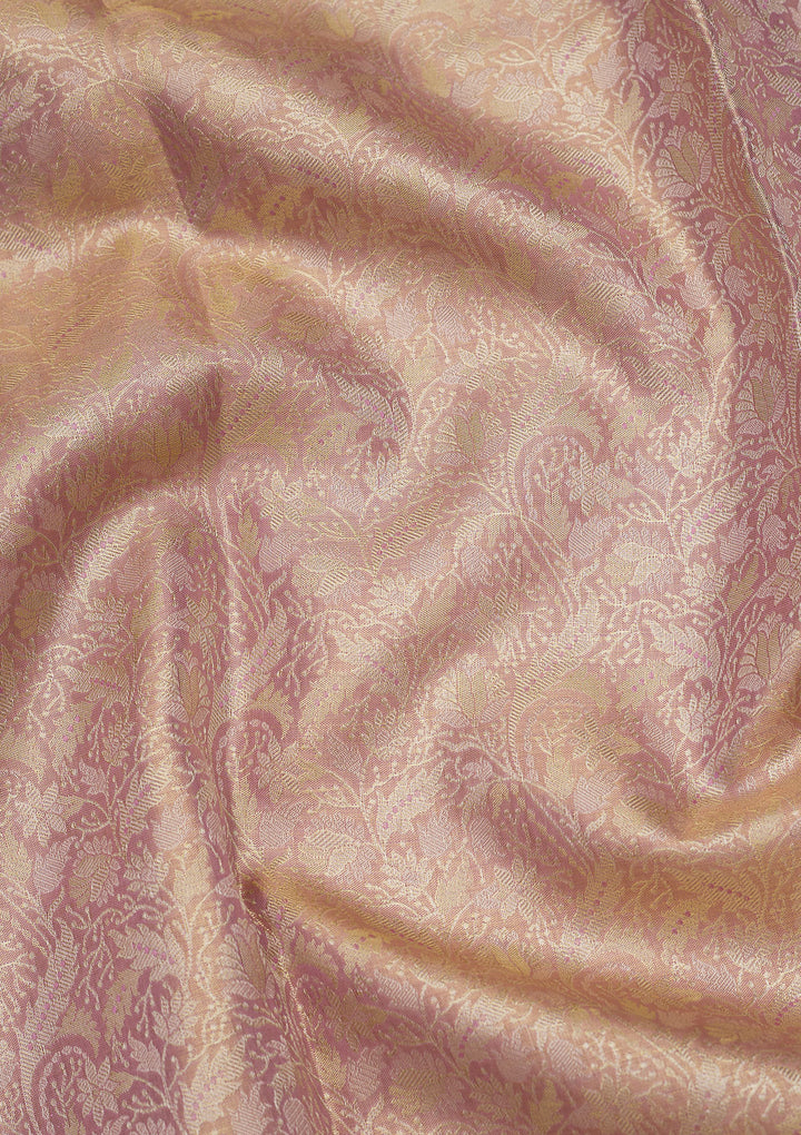 Mauve Zariwork Pure Silk Saree