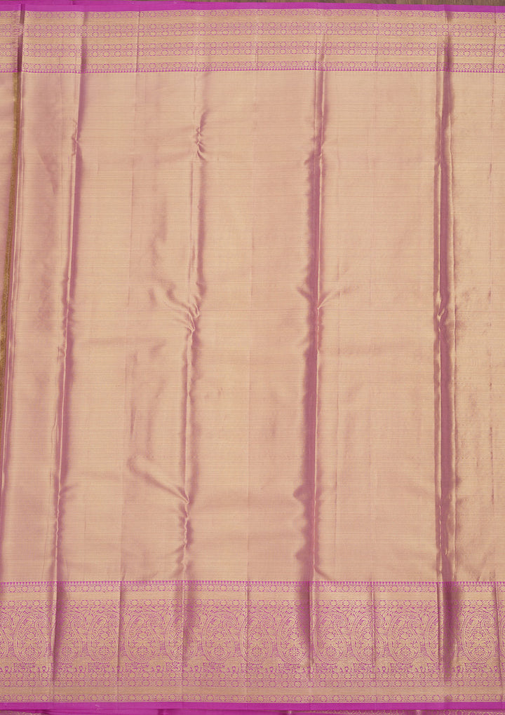 Mauve Zariwork Pure Silk Saree