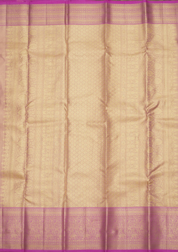 Mauve Zariwork Pure Silk Saree