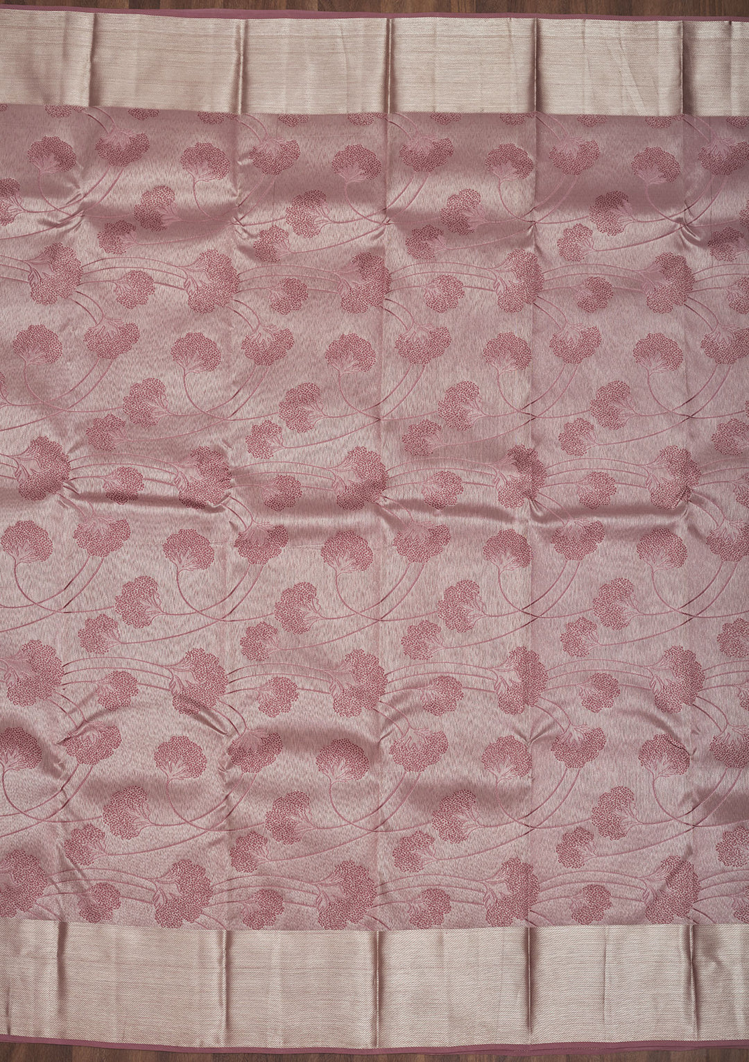 Mauve Zariwork Pure Silk Saree