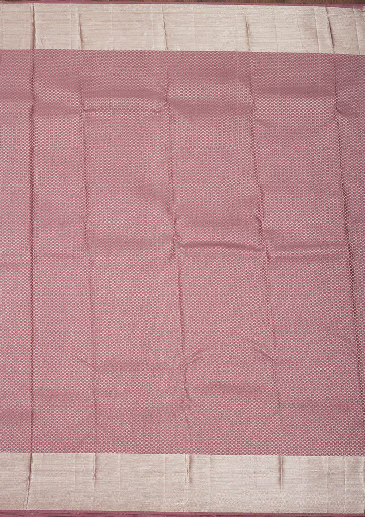 Mauve Zariwork Pure Silk Saree