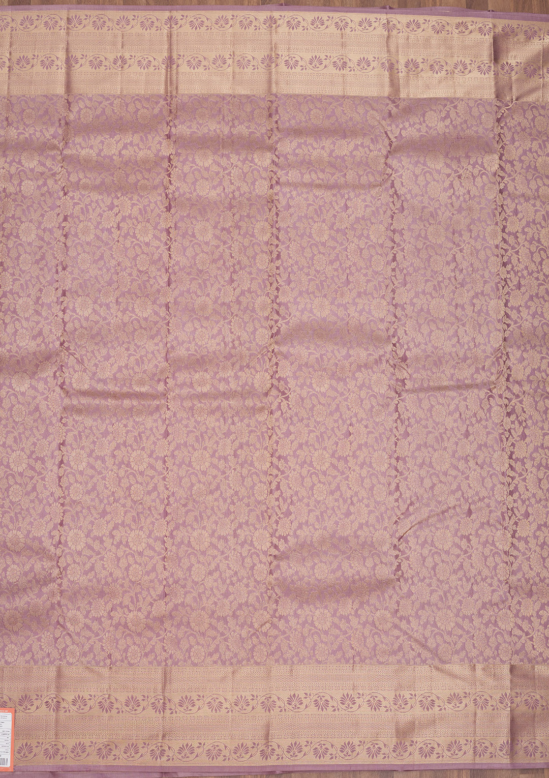 Mauve Zariwork Pure Silk Saree
