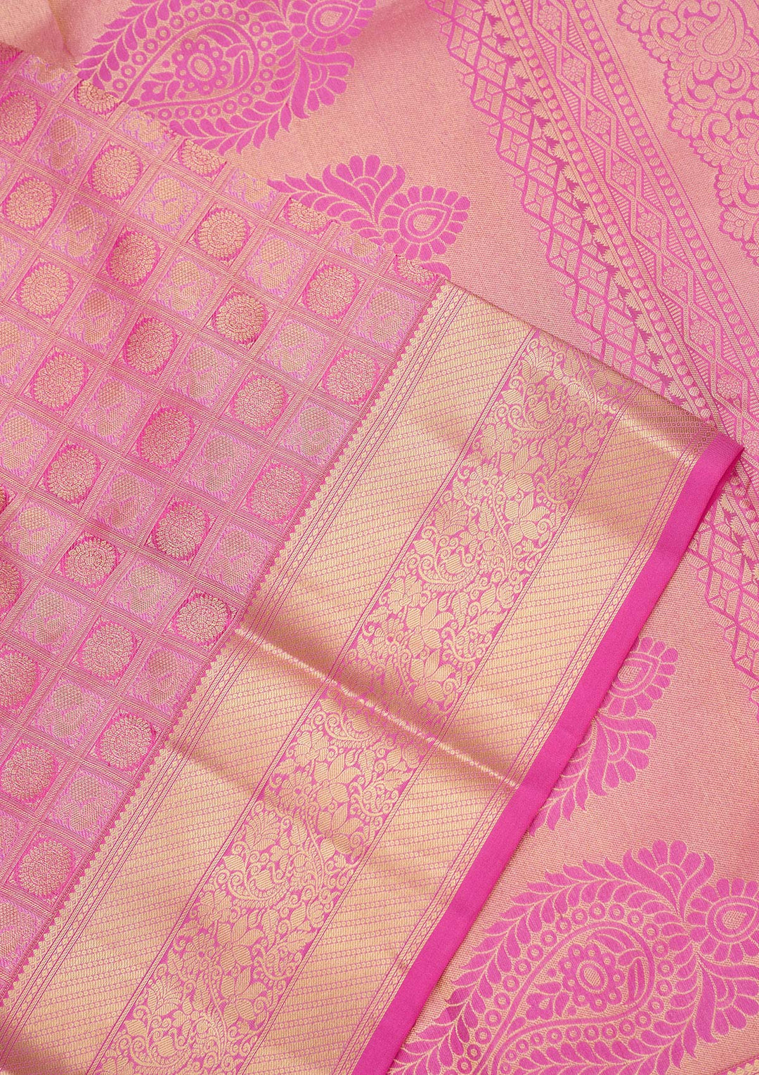 Pink Zariwork Pure Silk Saree