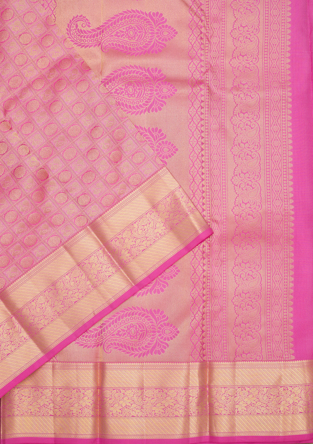 Pink Zariwork Pure Silk Saree