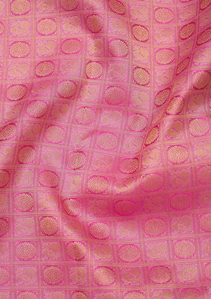 Pink Zariwork Pure Silk Saree