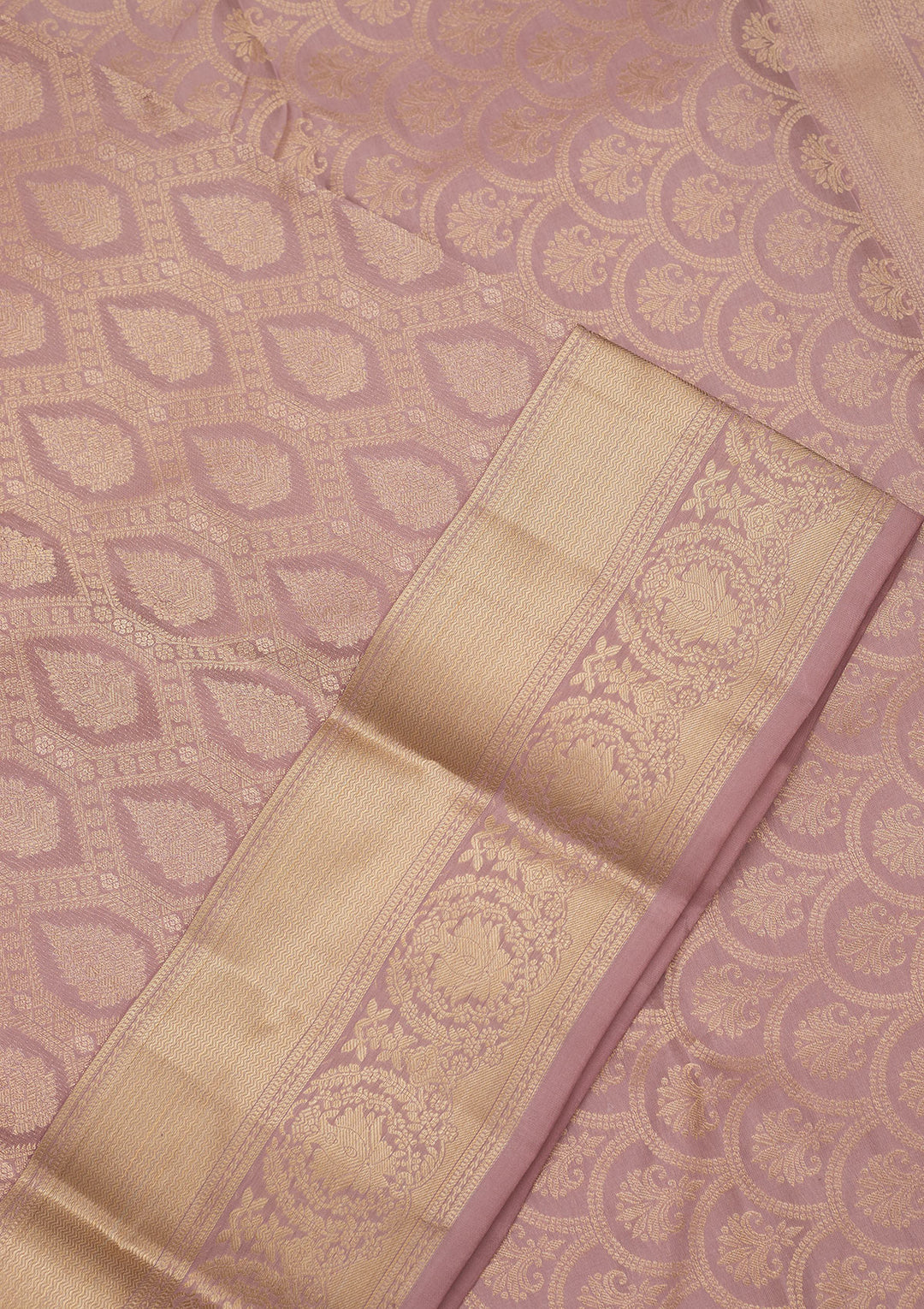 Mauve Zariwork Pure Silk Saree