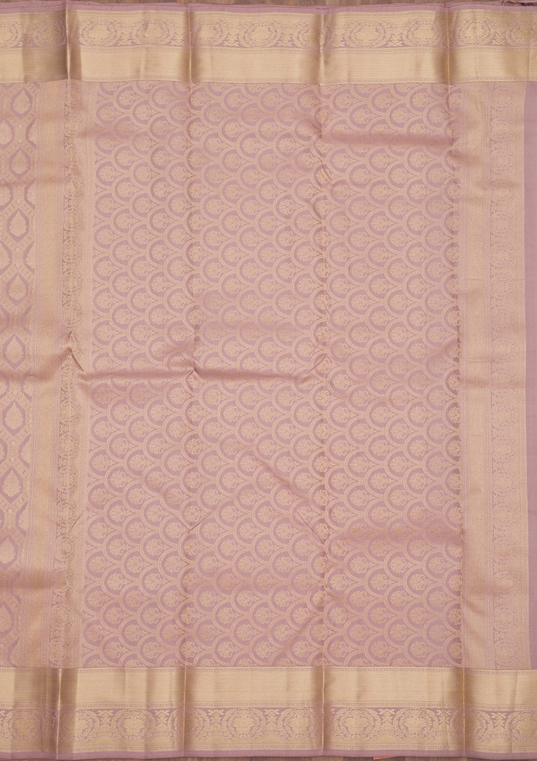 Mauve Zariwork Pure Silk Saree