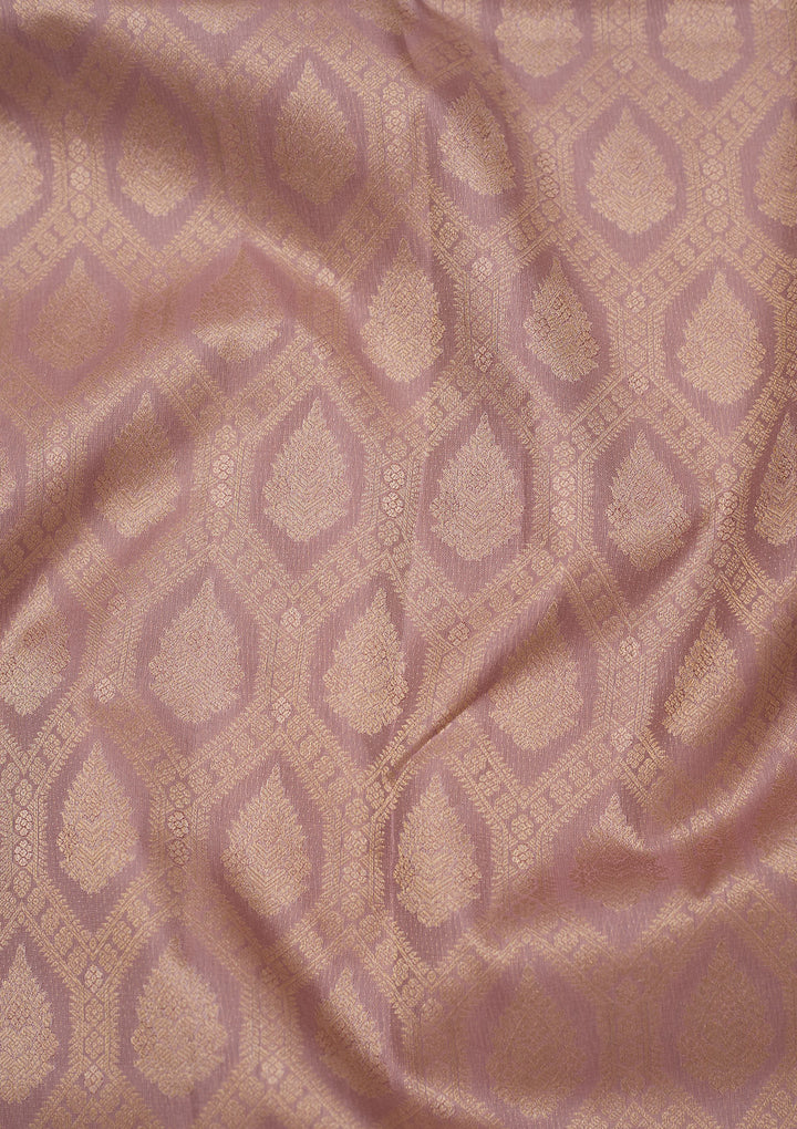 Mauve Zariwork Pure Silk Saree