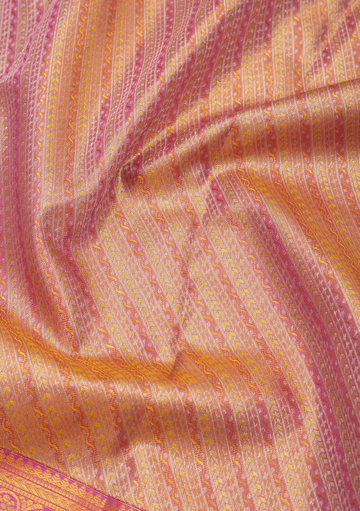 Mauve Zariwork Pure Silk Saree
