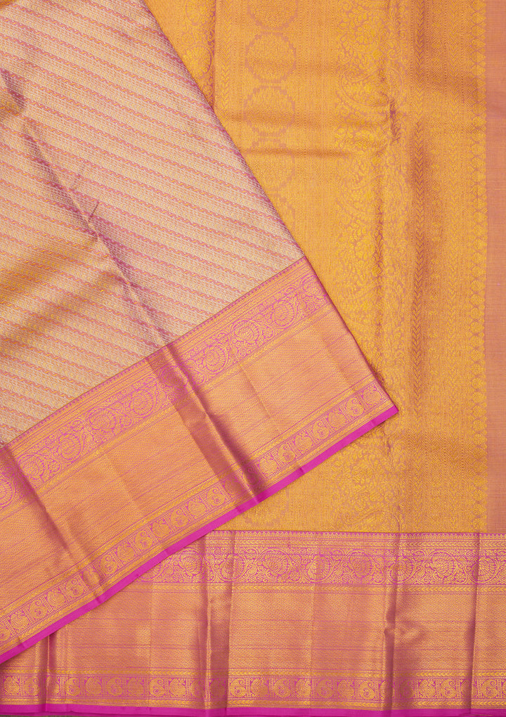 Mauve Zariwork Pure Silk Saree