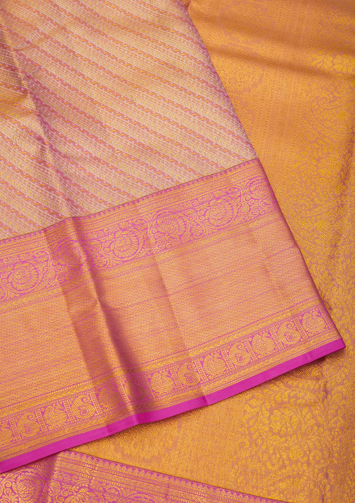 Mauve Zariwork Pure Silk Saree