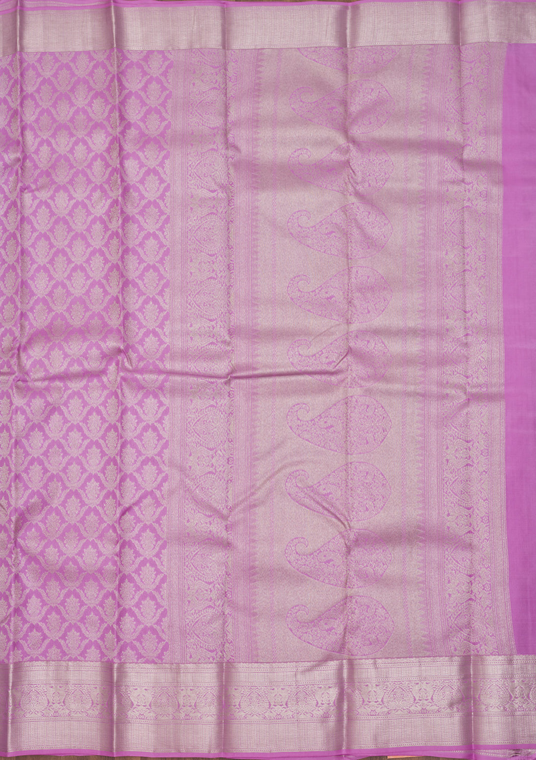 Mauve Zariwork Pure Silk Saree