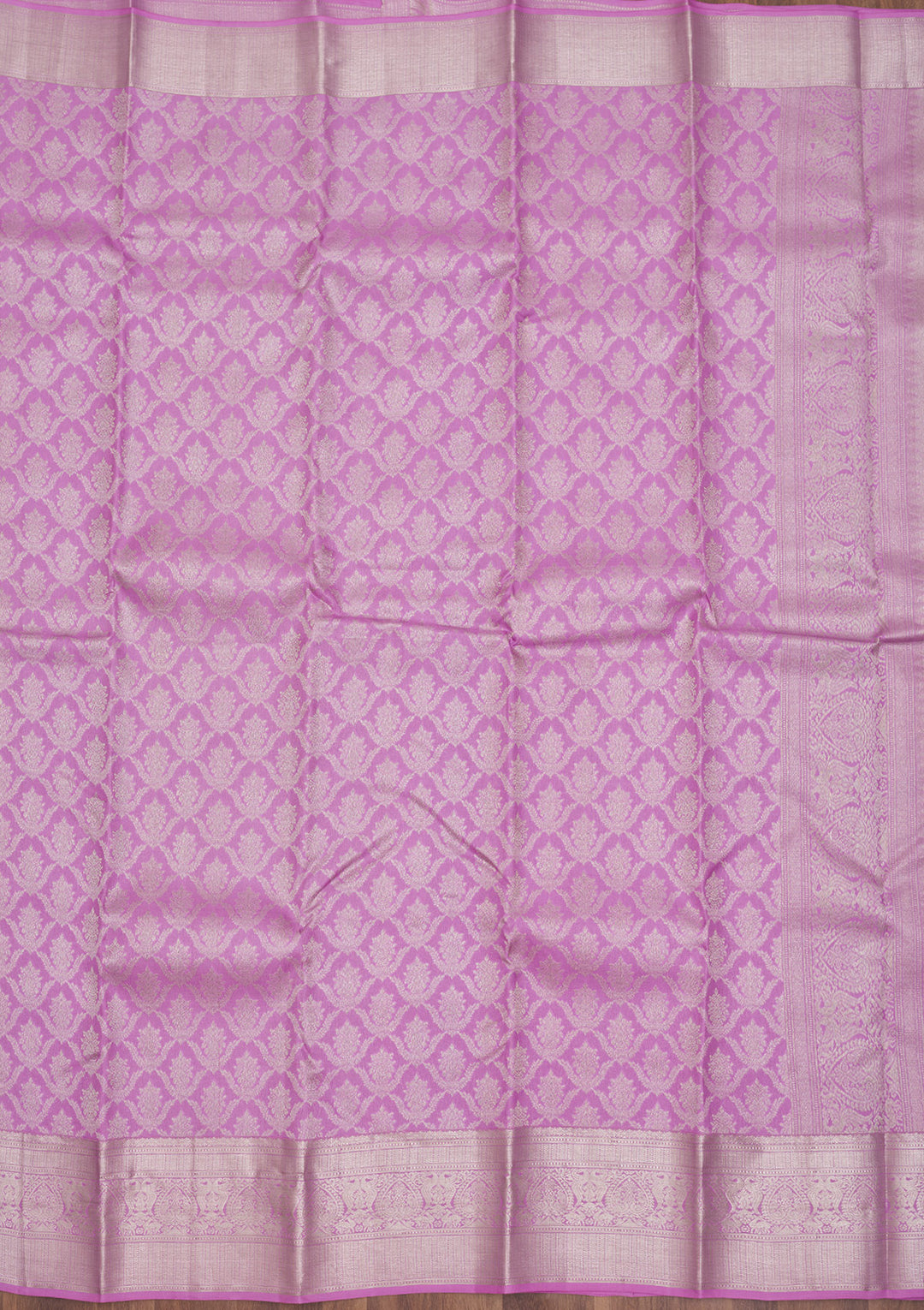 Mauve Zariwork Pure Silk Saree