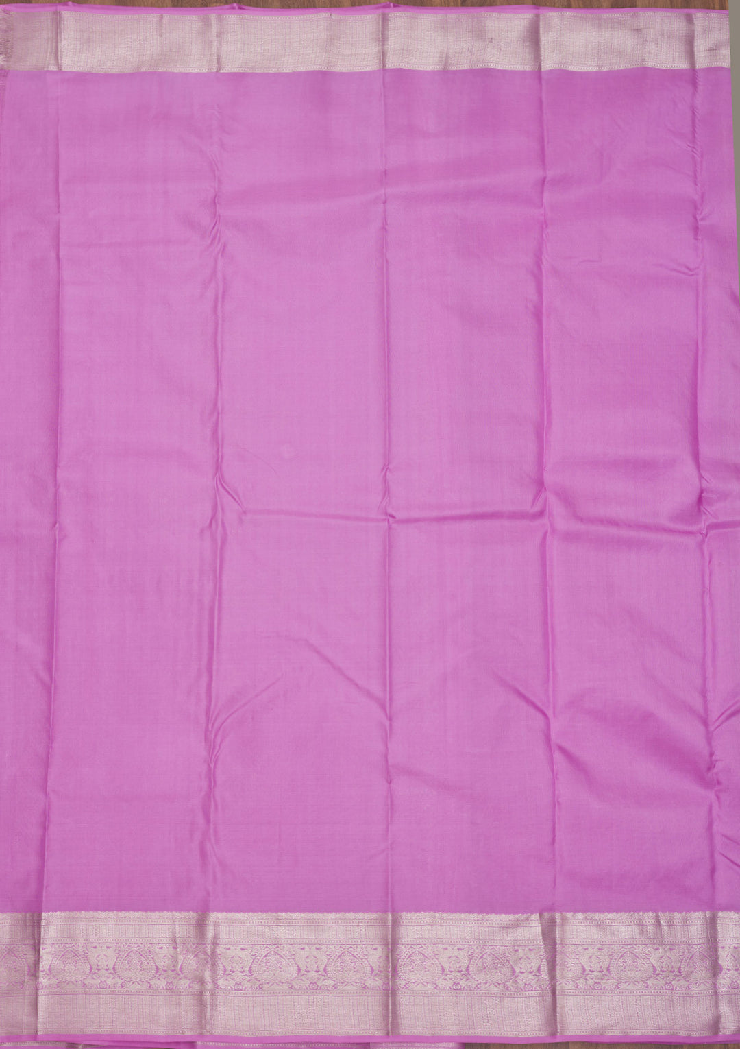 Mauve Zariwork Pure Silk Saree