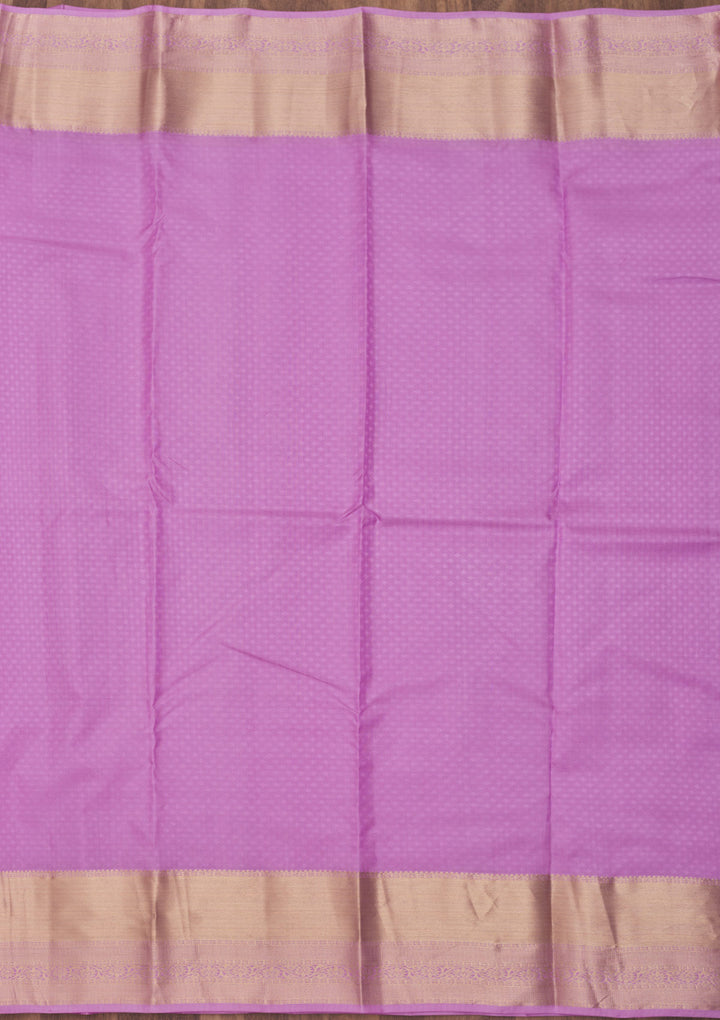 Mauve Zariwork Pure Silk Saree