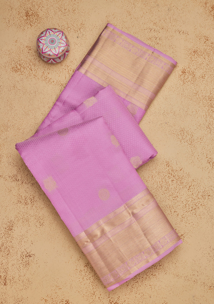 Mauve Zariwork Pure Silk Saree