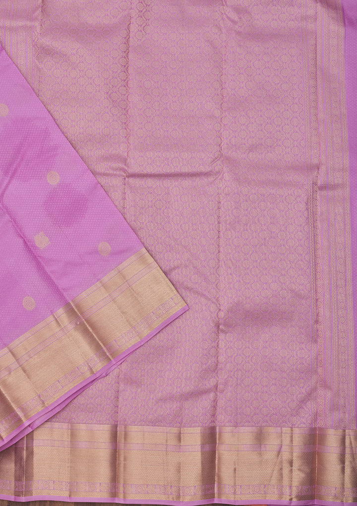 Mauve Zariwork Pure Silk Saree