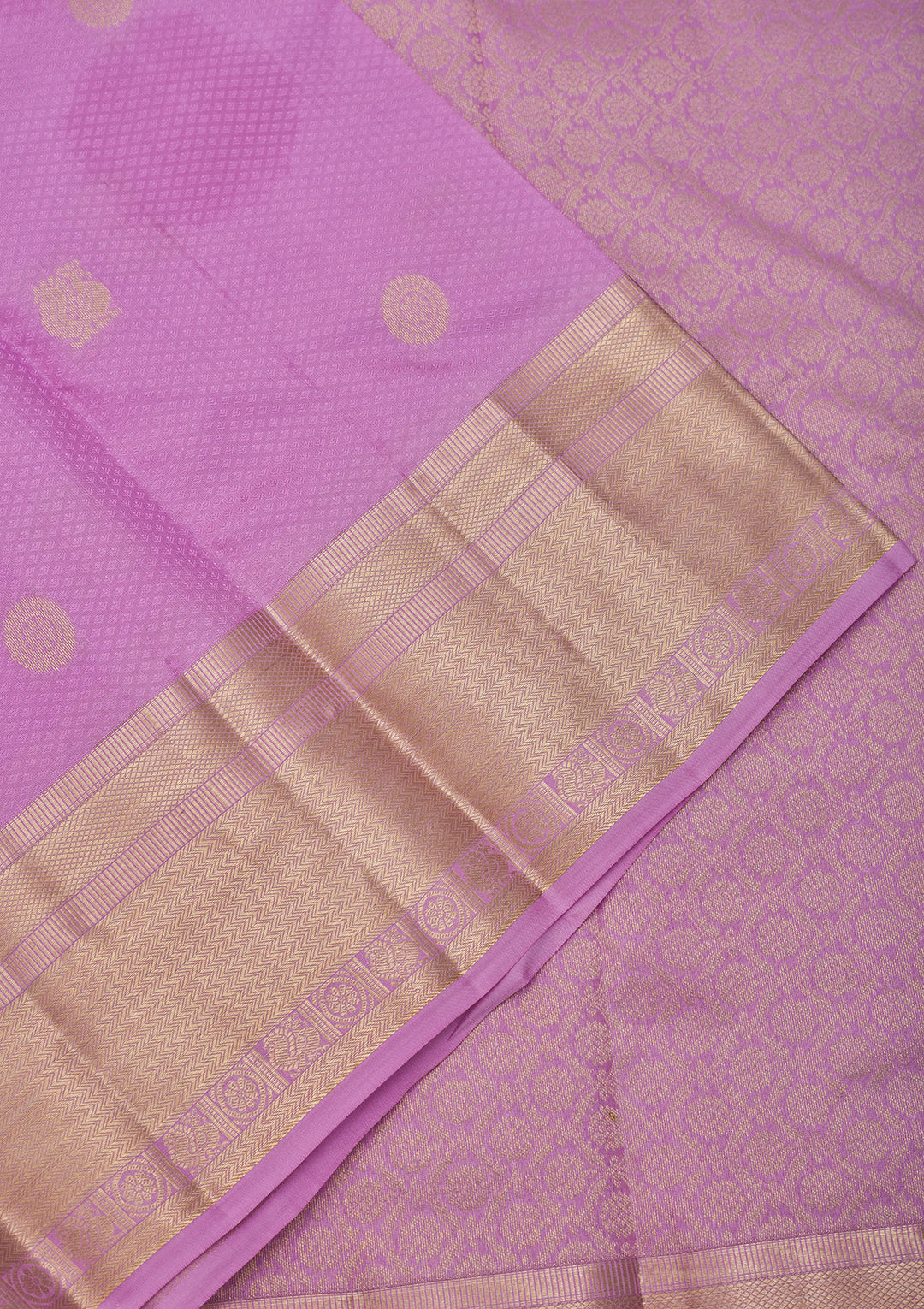 Mauve Zariwork Pure Silk Saree