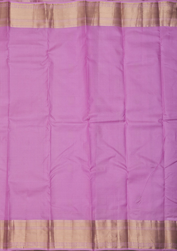 Mauve Zariwork Pure Silk Saree