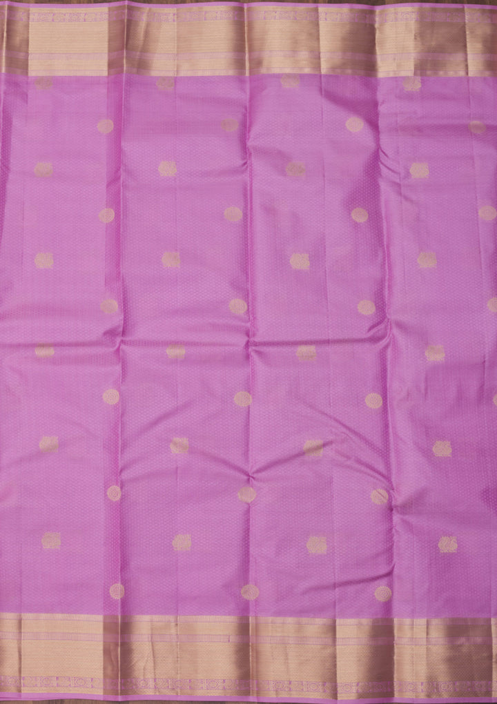 Mauve Zariwork Pure Silk Saree