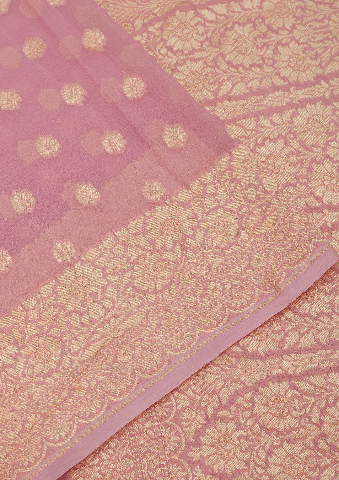 Mauve Zariwork Pure Silk Saree