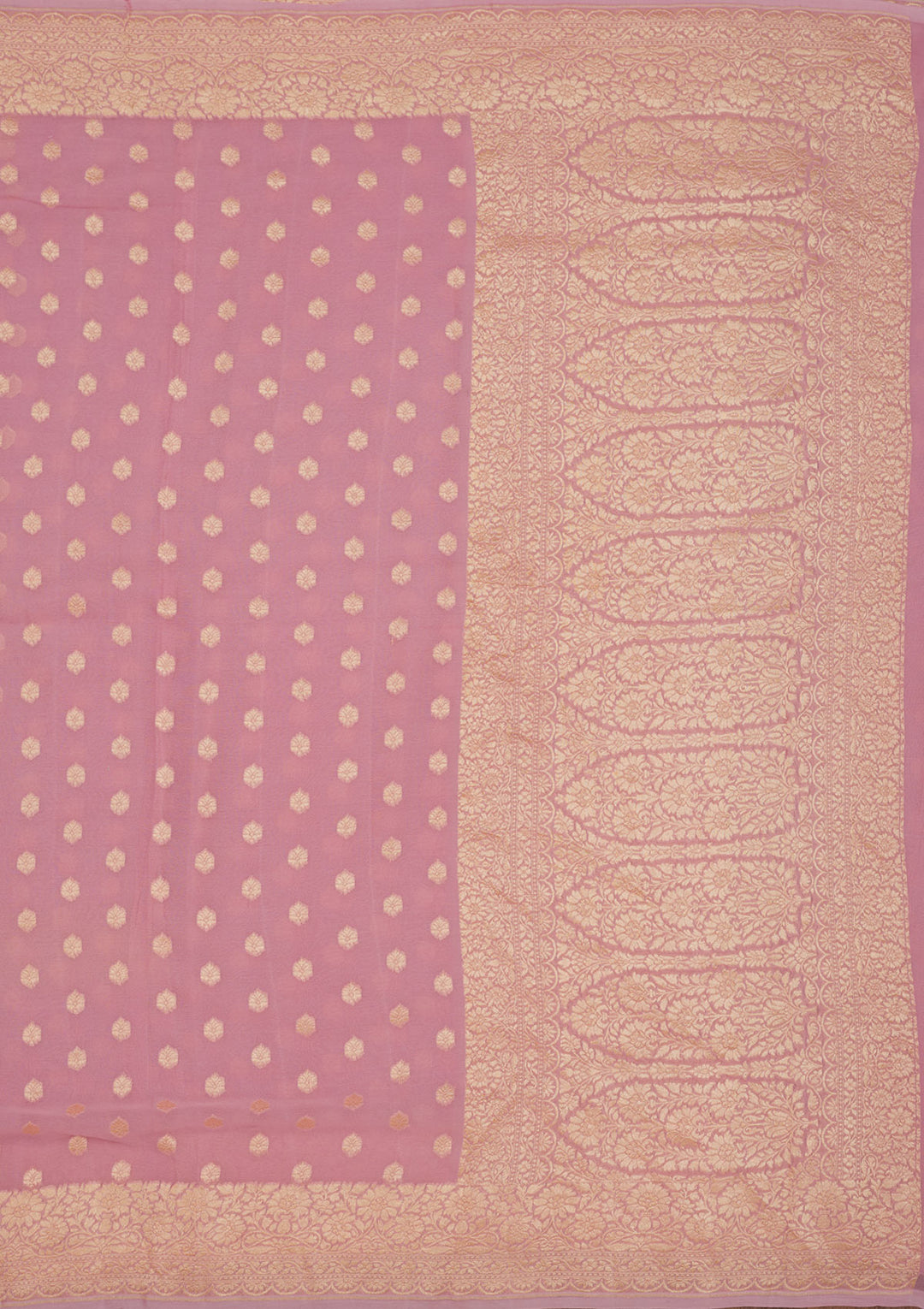 Mauve Zariwork Pure Silk Saree