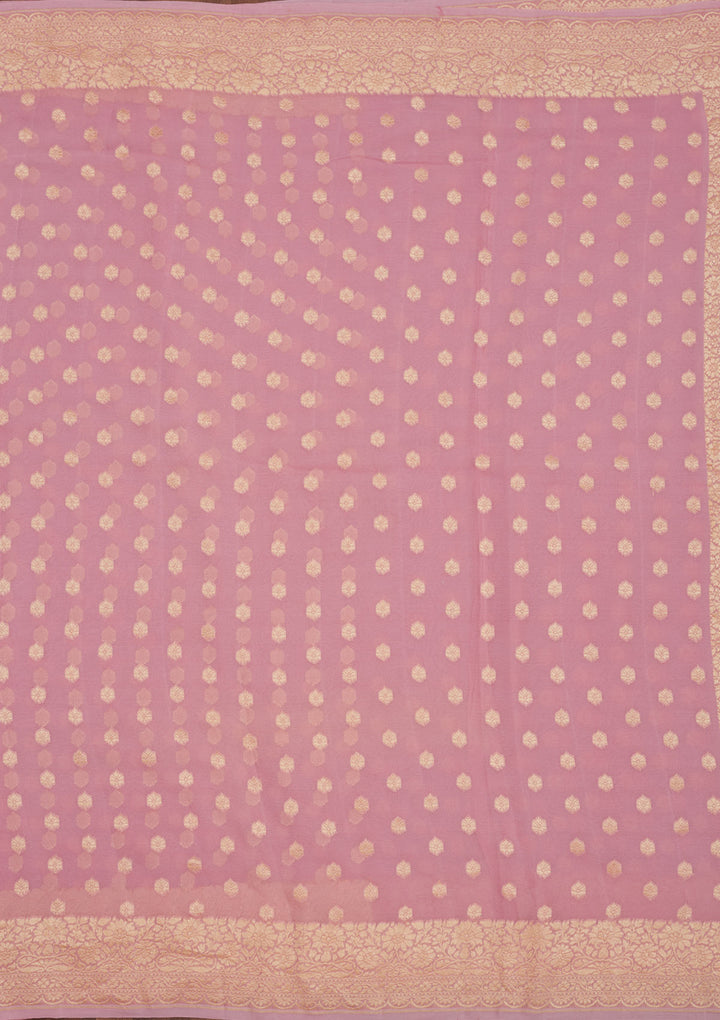 Mauve Zariwork Pure Silk Saree