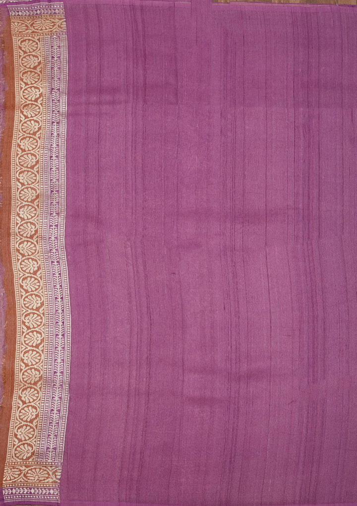 Mauve Zariwork Pure Silk Saree