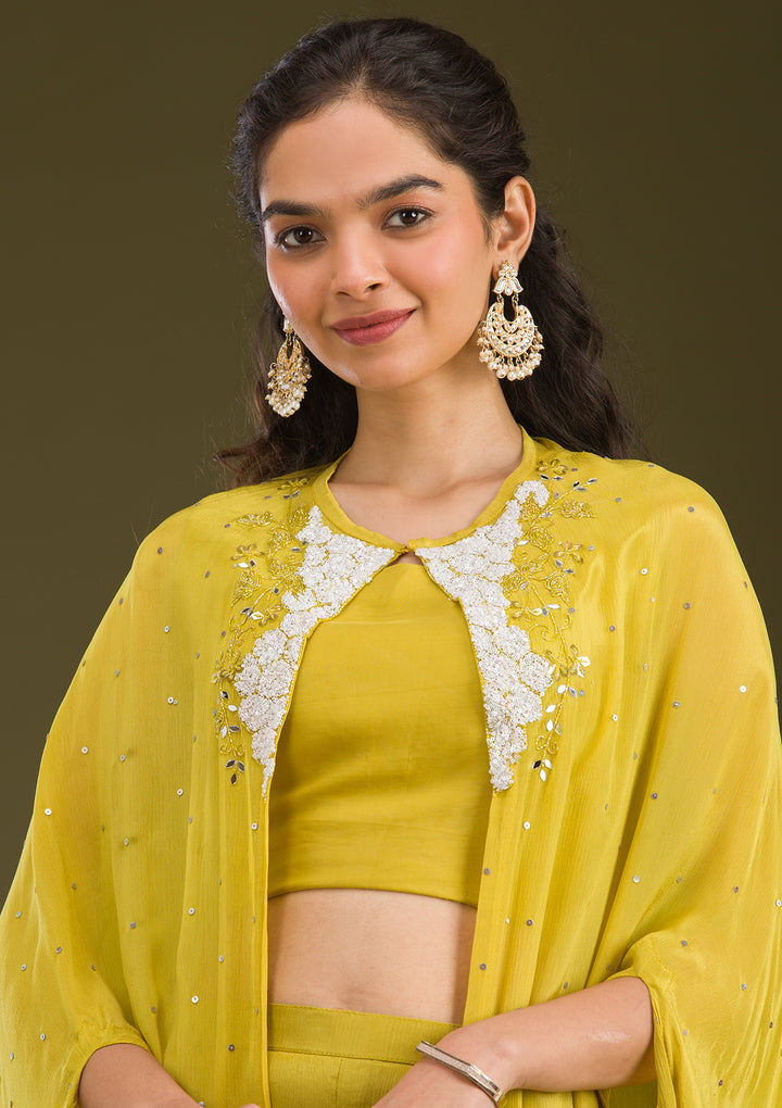 Mehendi Cutdana Georgette Readymade Salwar Suit