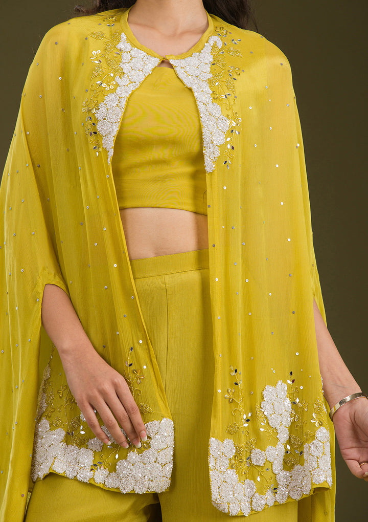 Mehendi Cutdana Georgette Readymade Salwar Suit