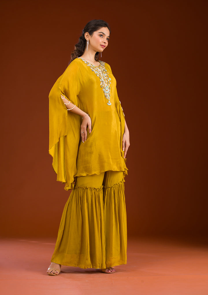 Mehendi Cutdana Georgette Readymade Salwar Suit