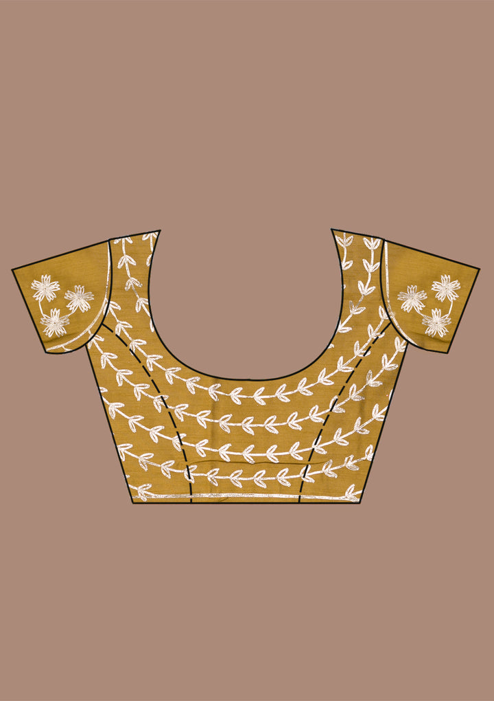 Mehendi Gotapatti Georgette Saree