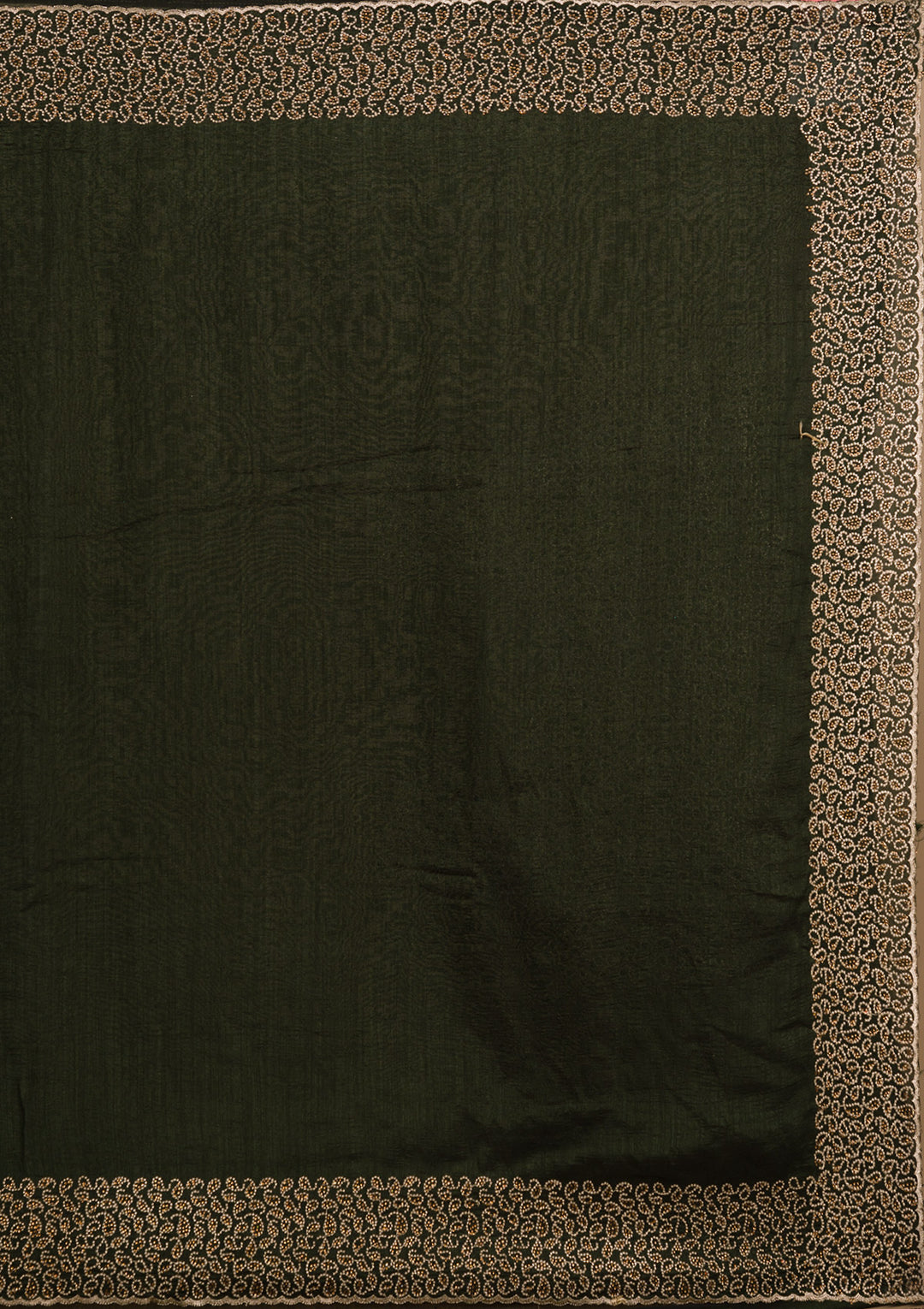 Mehendi Stonework Art Silk Saree