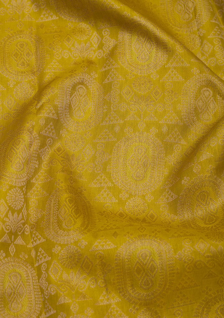 Mehendi Zariwork Pure Silk Saree