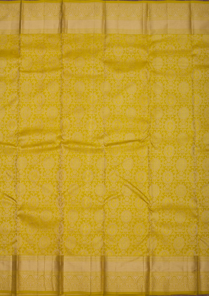 Mehendi Zariwork Pure Silk Saree