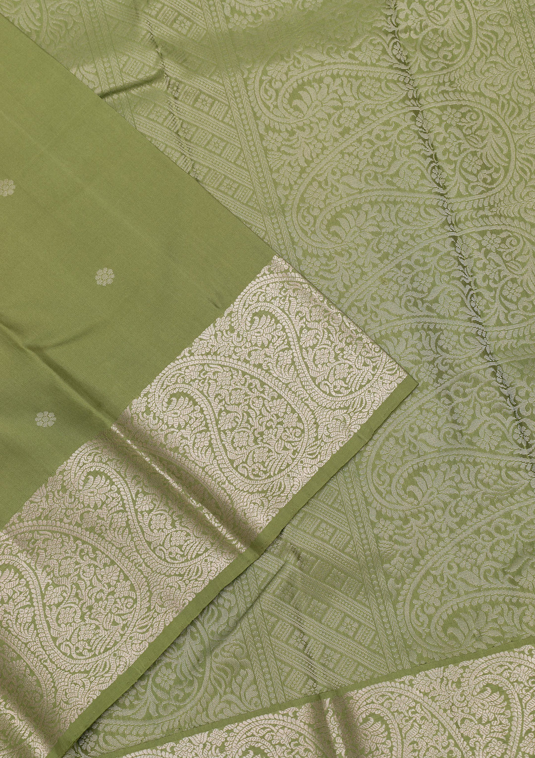 Mehendi Zariwork Pure Silk Saree
