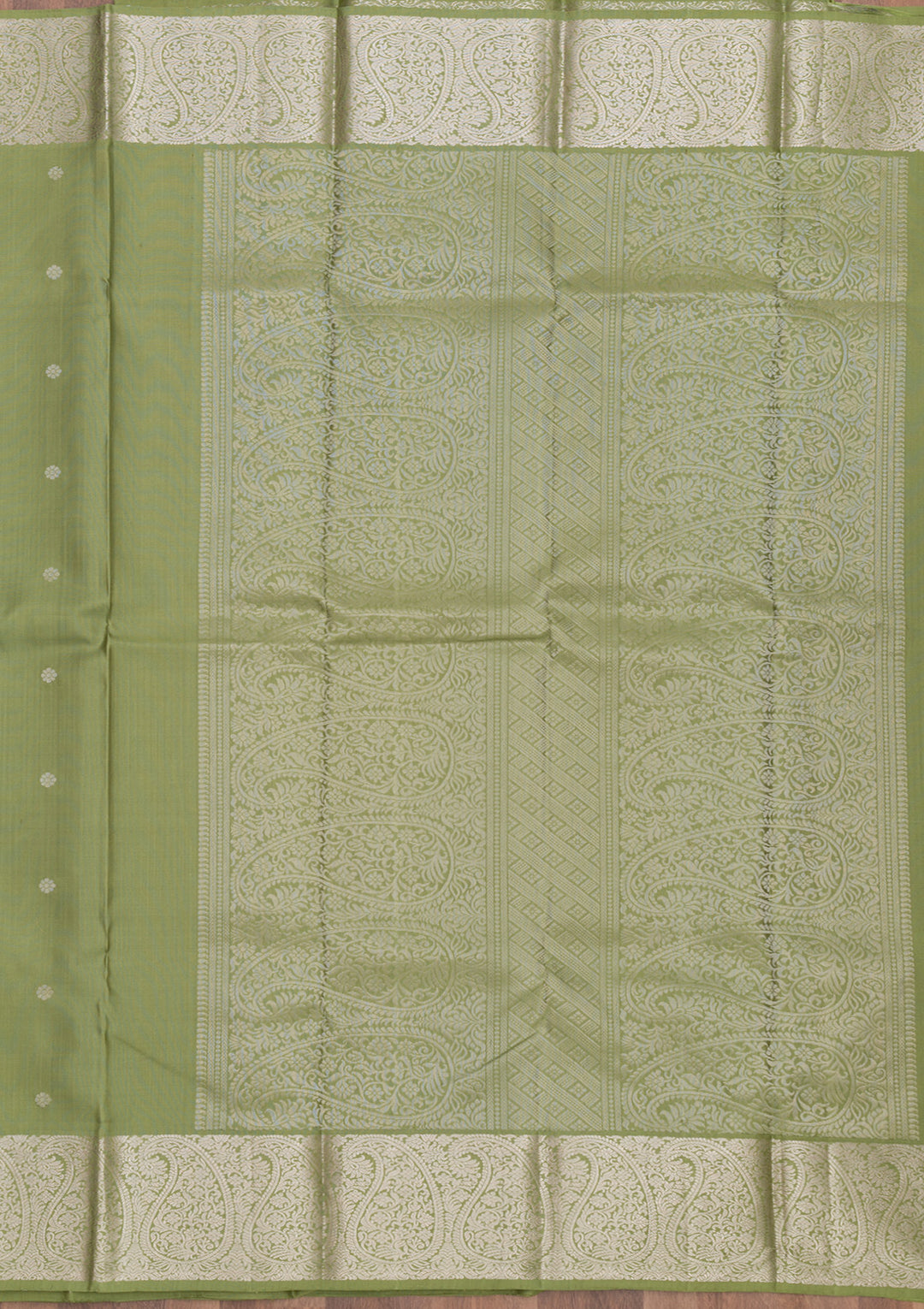 Mehendi Zariwork Pure Silk Saree