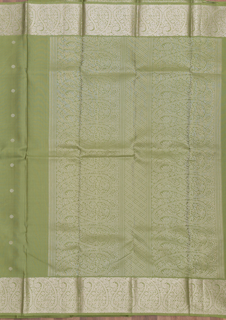 Mehendi Zariwork Pure Silk Saree