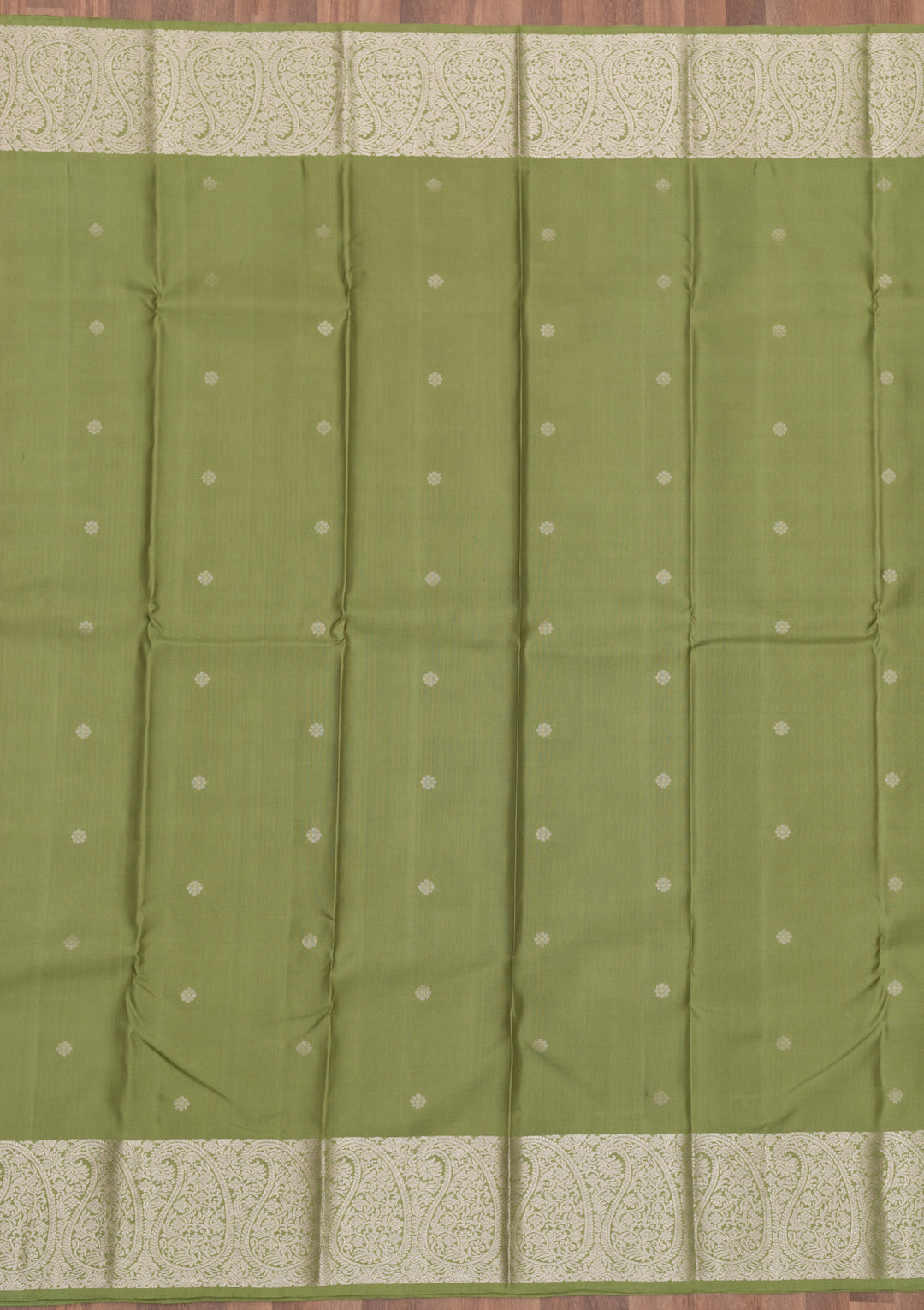 Mehendi Zariwork Pure Silk Saree