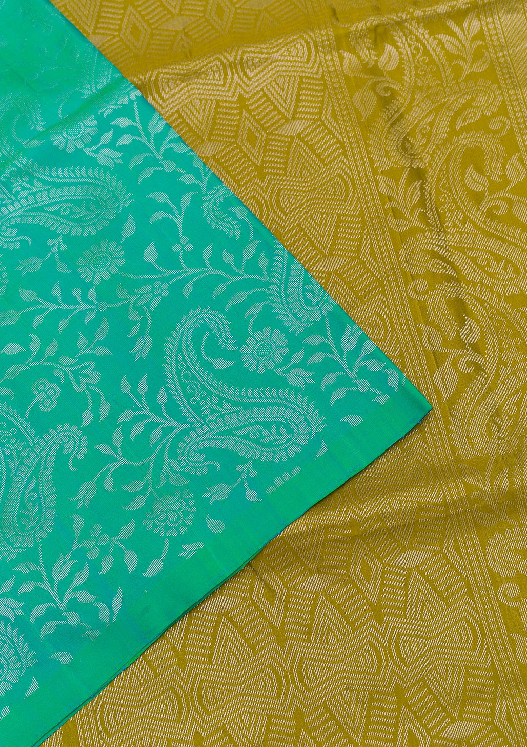 Mehendi Zariwork Pure Silk Saree