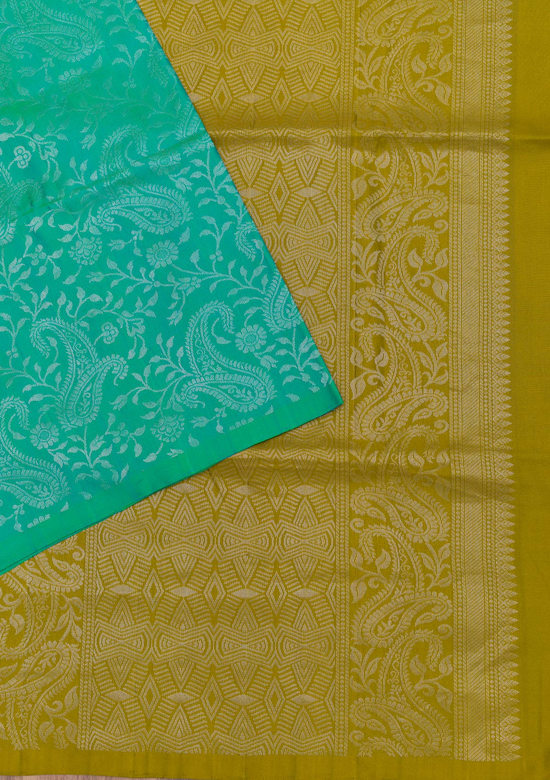 Mehendi Zariwork Pure Silk Saree