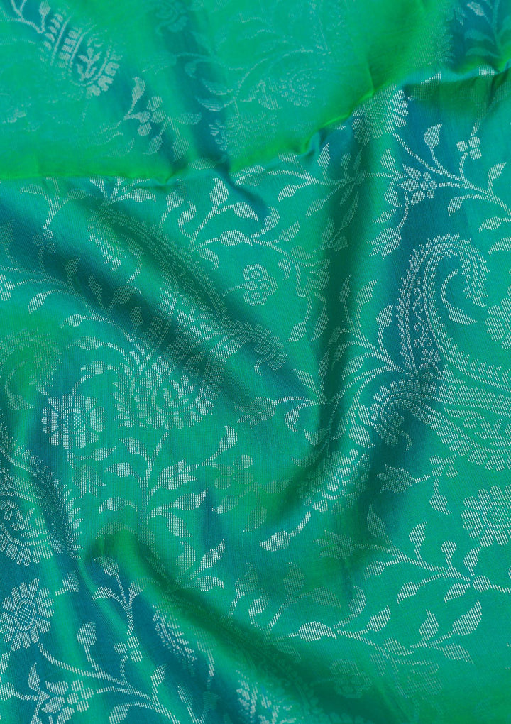 Mehendi Zariwork Pure Silk Saree